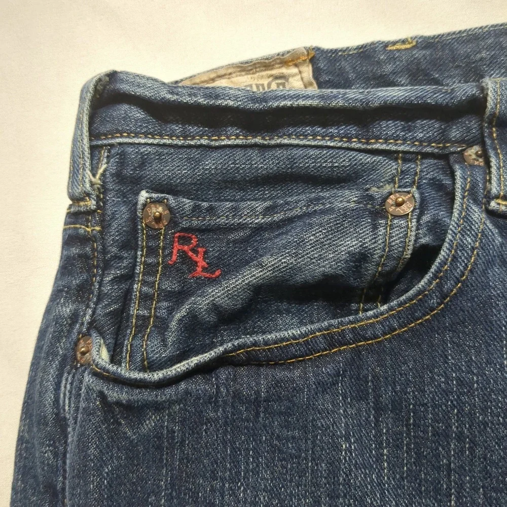 Polo Ralph Lauren Cortlandt 300 Jeans Mens‎ 38x30 Dark Wash Blue Straight Leg